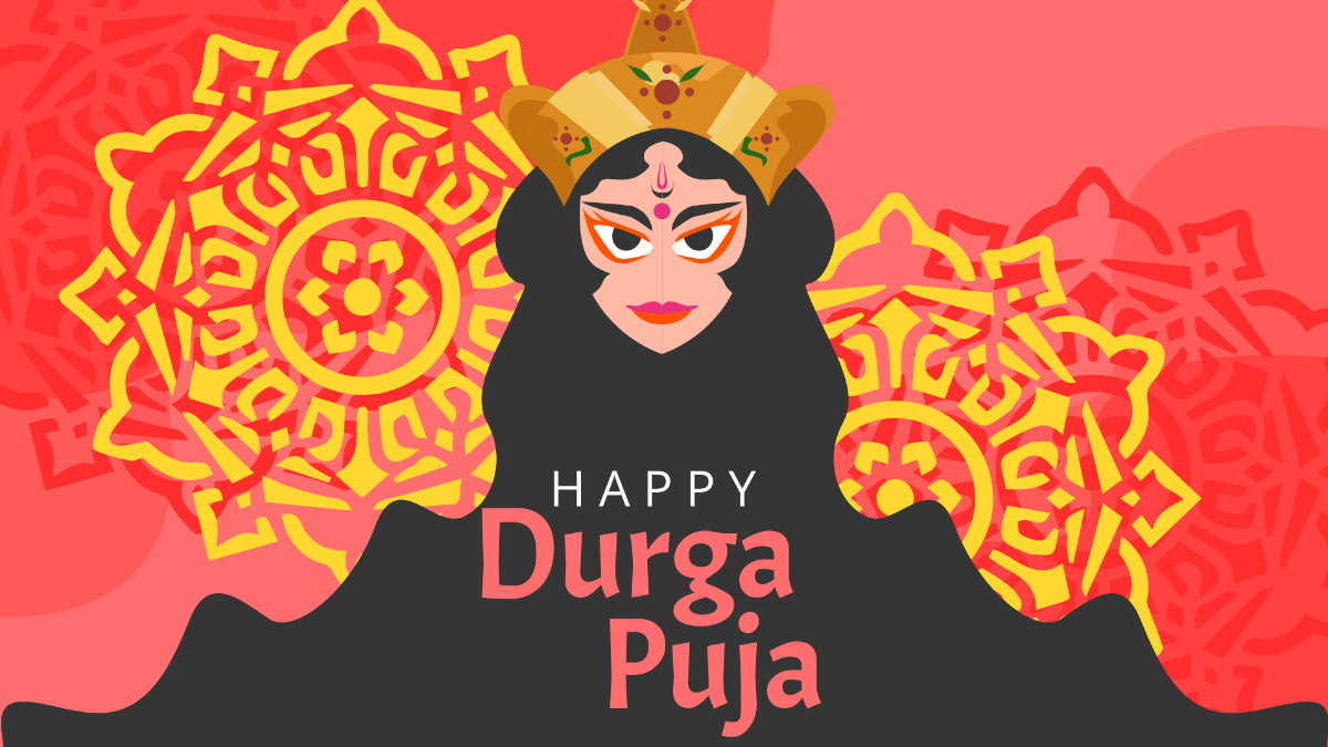 Durga Puja Vector Background Template