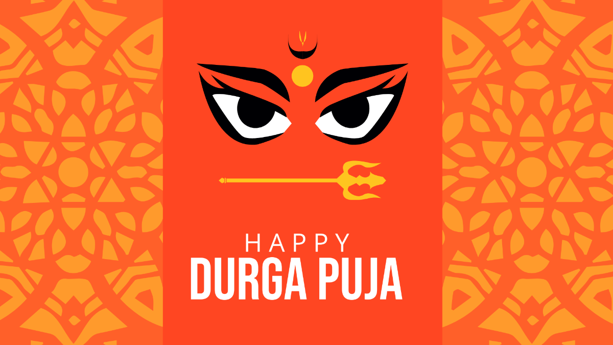 Durga Puja Design Background Template