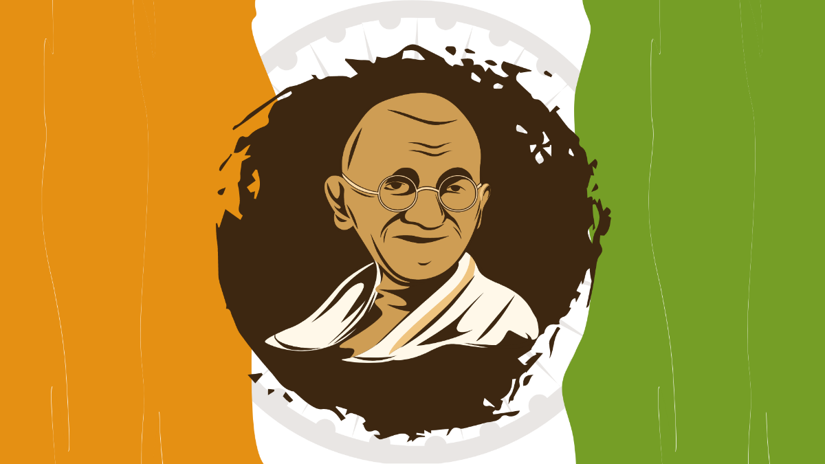 Gandhi Jayanti Photo Background Template