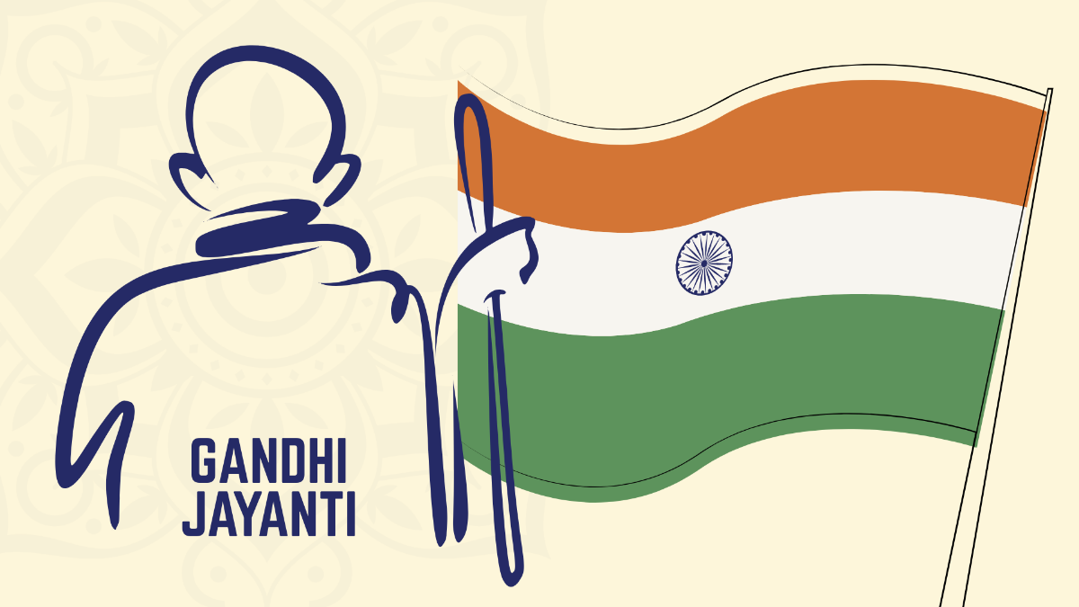Gandhi Jayanti Banner Background Template