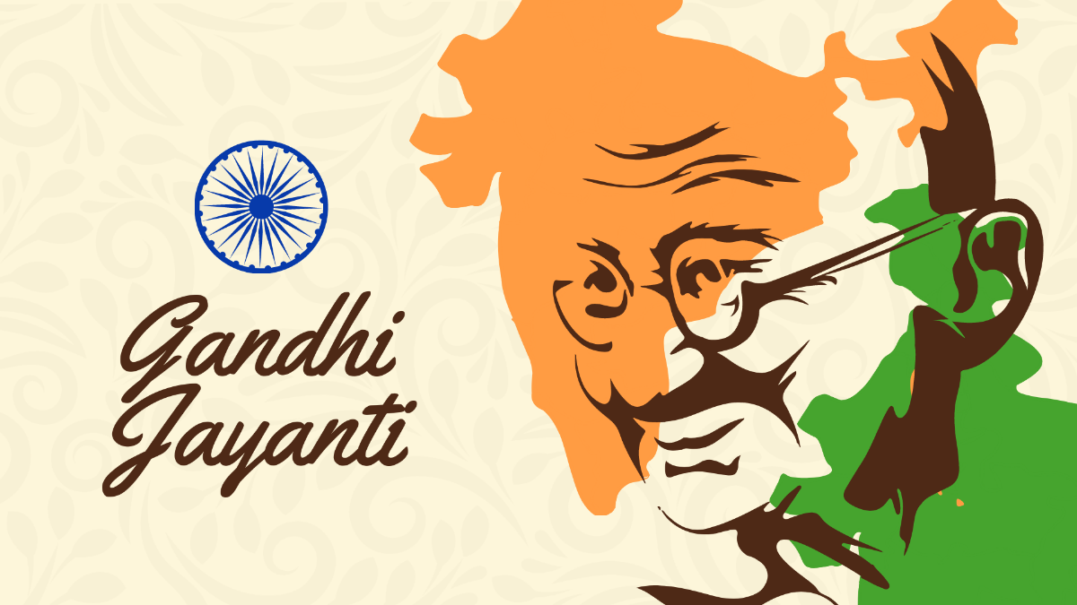 Free Gandhi Jayanti Design Background Template