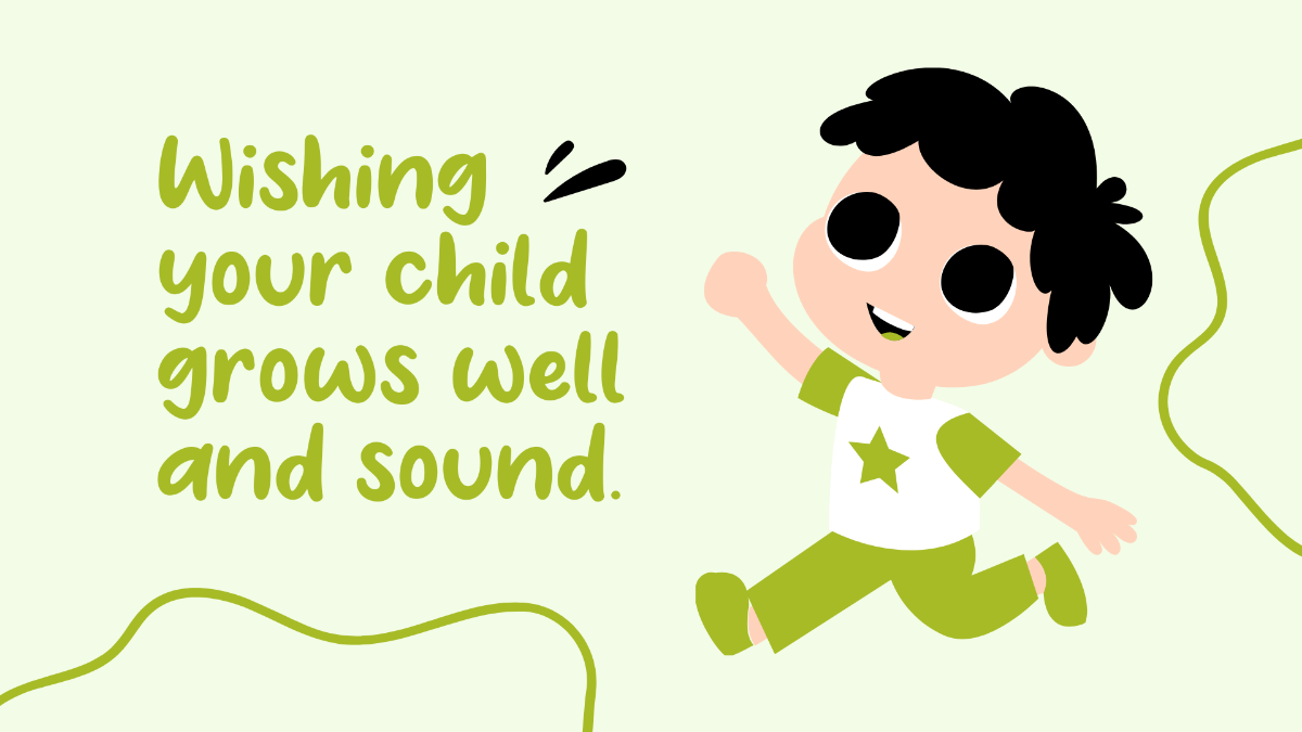 Free Child Health Day Wishes Background Template