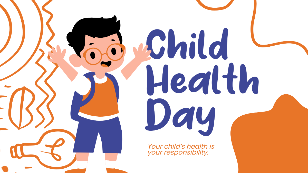 Free Child Health Day Flyer Background Template