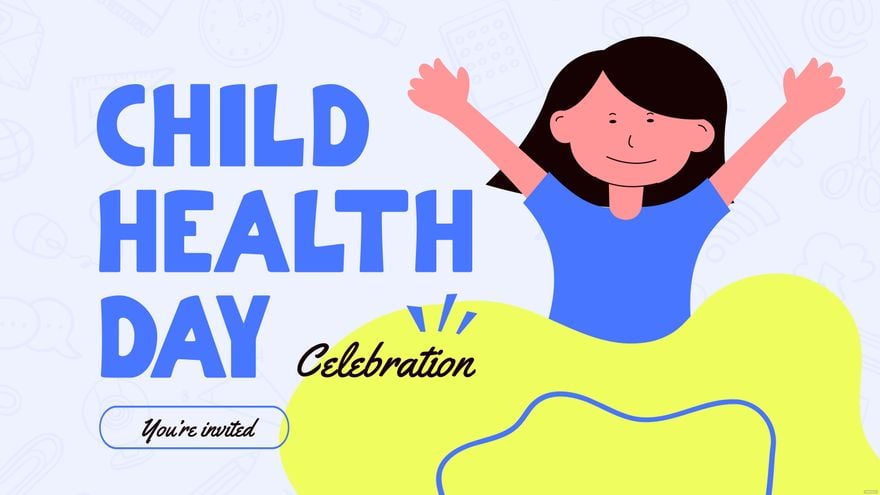 Free Child Health Day Invitation Background