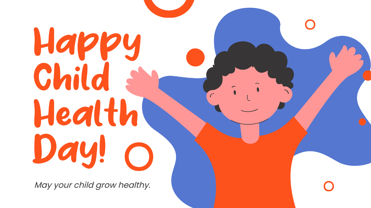 Free Child Health Day Greeting Card Background Template