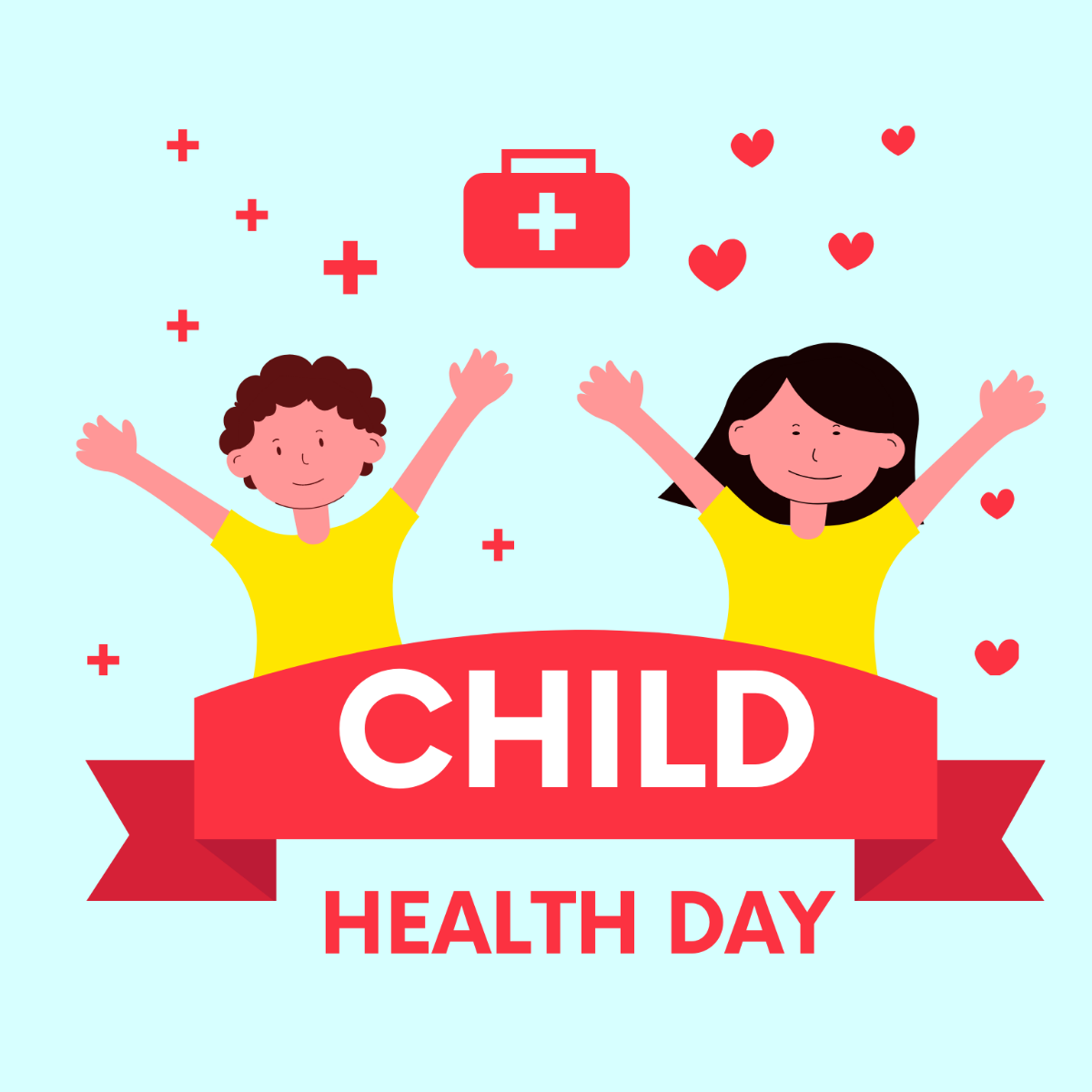 Free Child Health Day Illustration Template