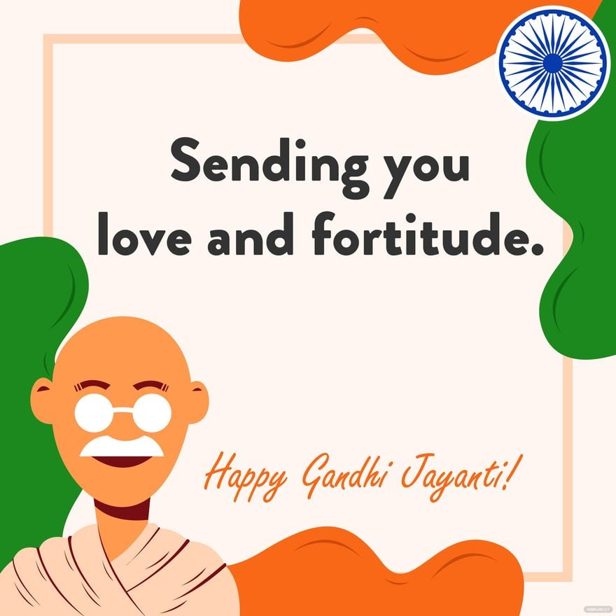 Free Gandhi Jayanti Greeting Card Vector