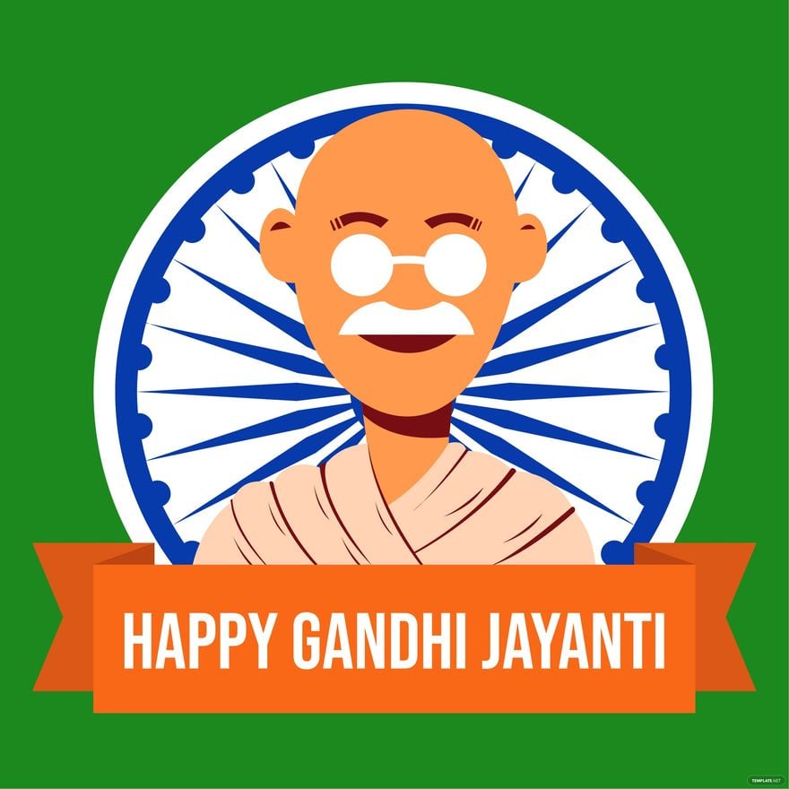 Happy Gandhi Jayanti Vector in Illustrator, PSD, EPS, SVG, JPG, PNG