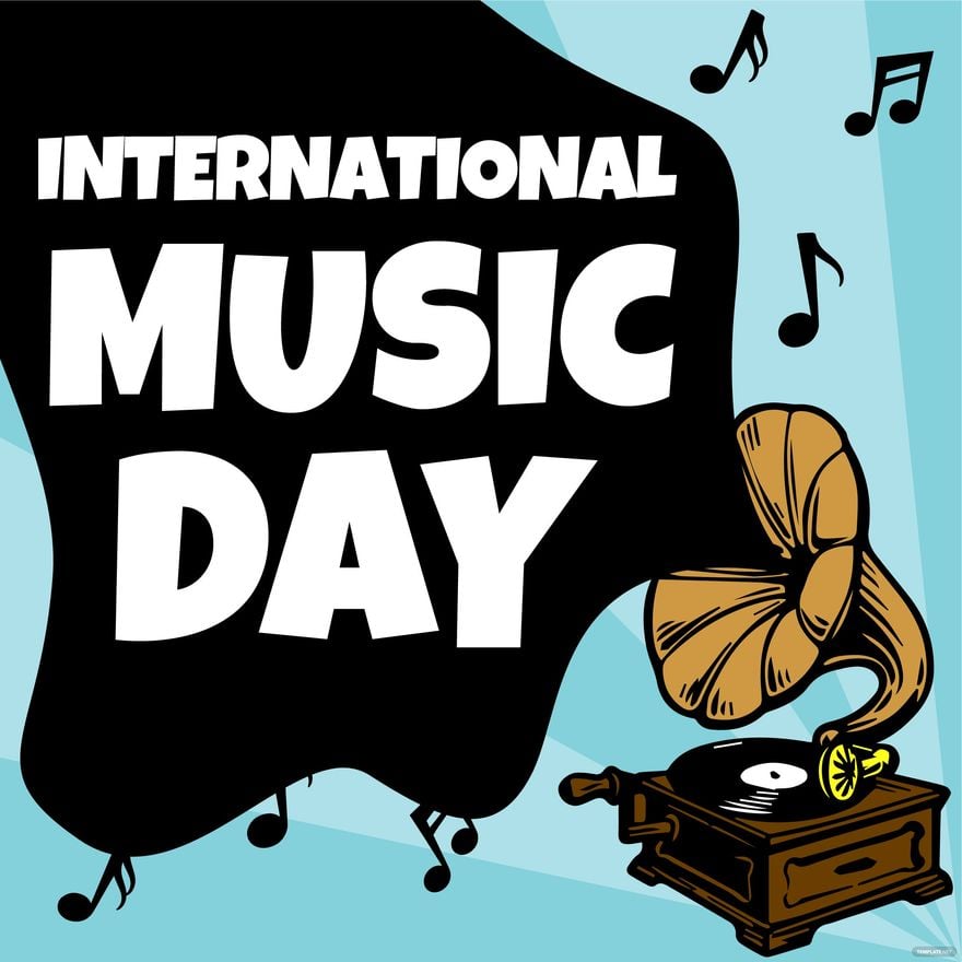 Happy International Music Day Illustration