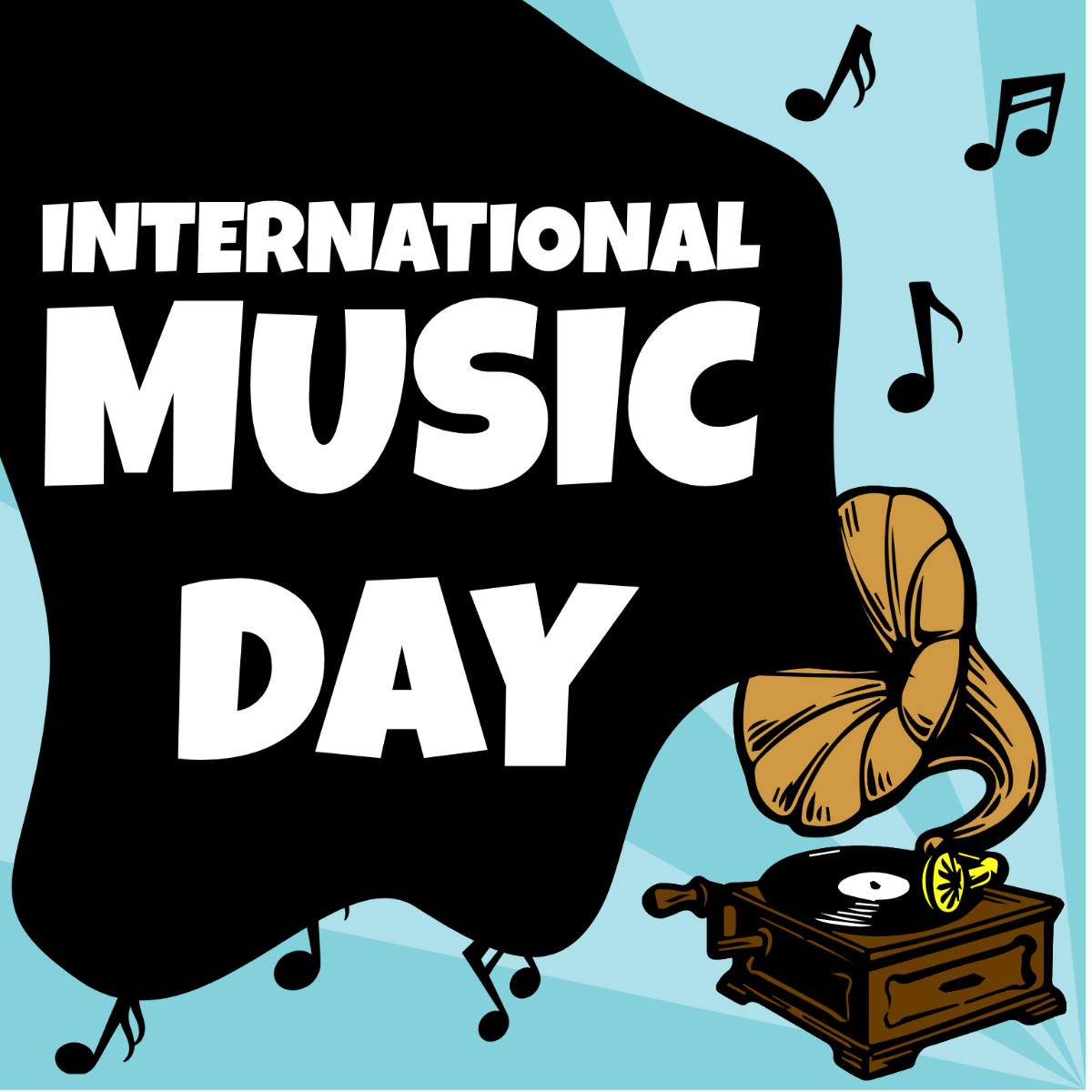 Happy International Music Day Illustration Template