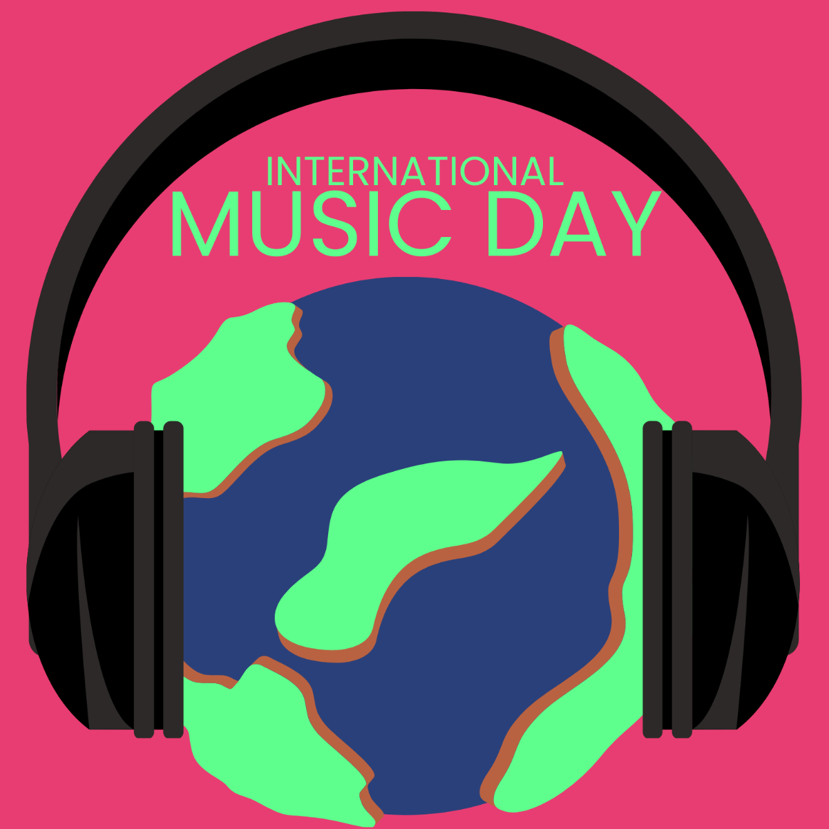 International Music Day Illustration Template