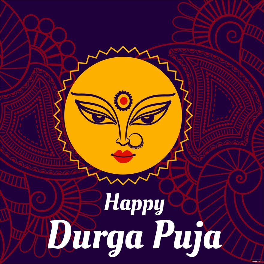 Free Durga Puja Illustration in Illustrator, PSD, EPS, SVG, JPG, PNG
