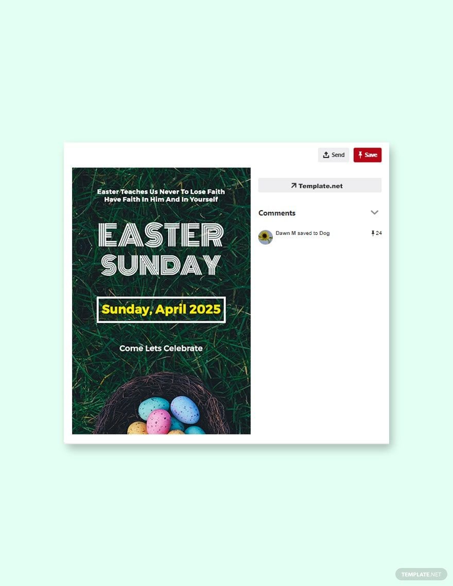 Easter Sunday Pinterest Pin Template