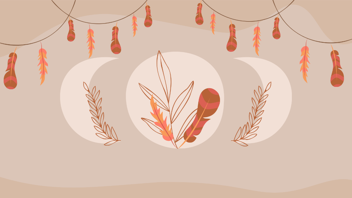 Free Boho Feather Background Template