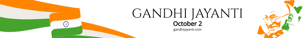 Gandhi Jayanti Website Banner Template