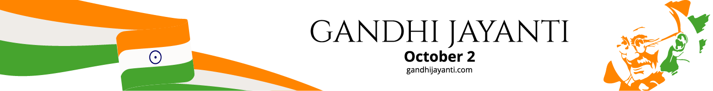 Gandhi Jayanti Website Banner in Illustrator, PSD, EPS, SVG, JPG, PNG