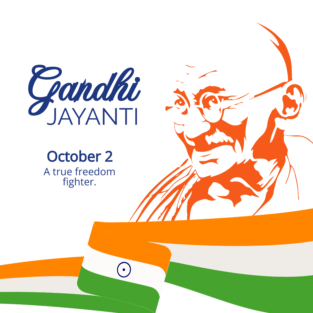 Free Gandhi Jayanti FB Post Template