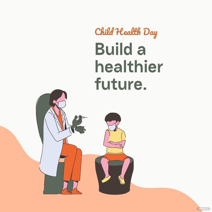 Child Health Day Flyer Vector