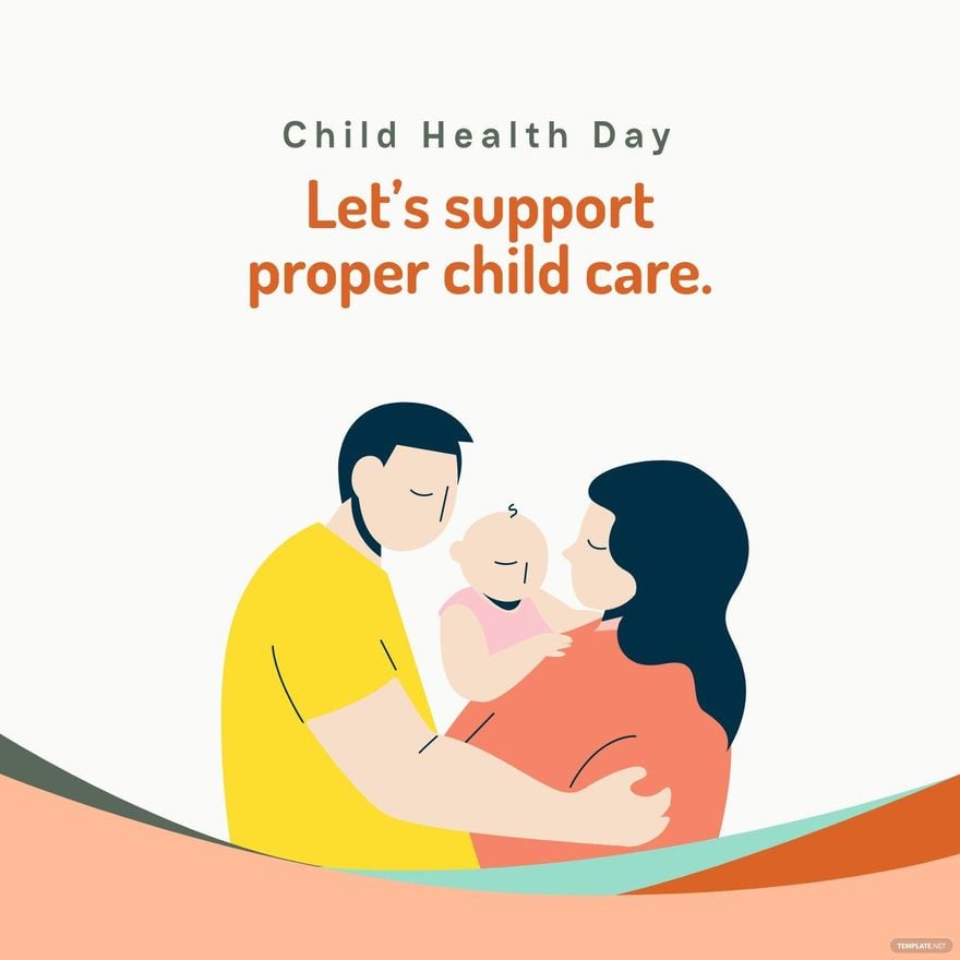 Child Health Day Poster Vector