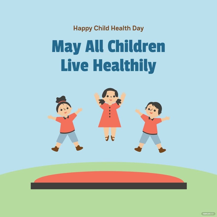 Child Health Day Greeting Card Vector