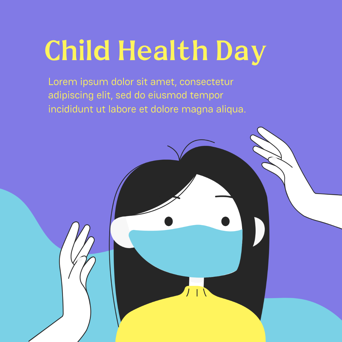 Child Health Day Vector Template