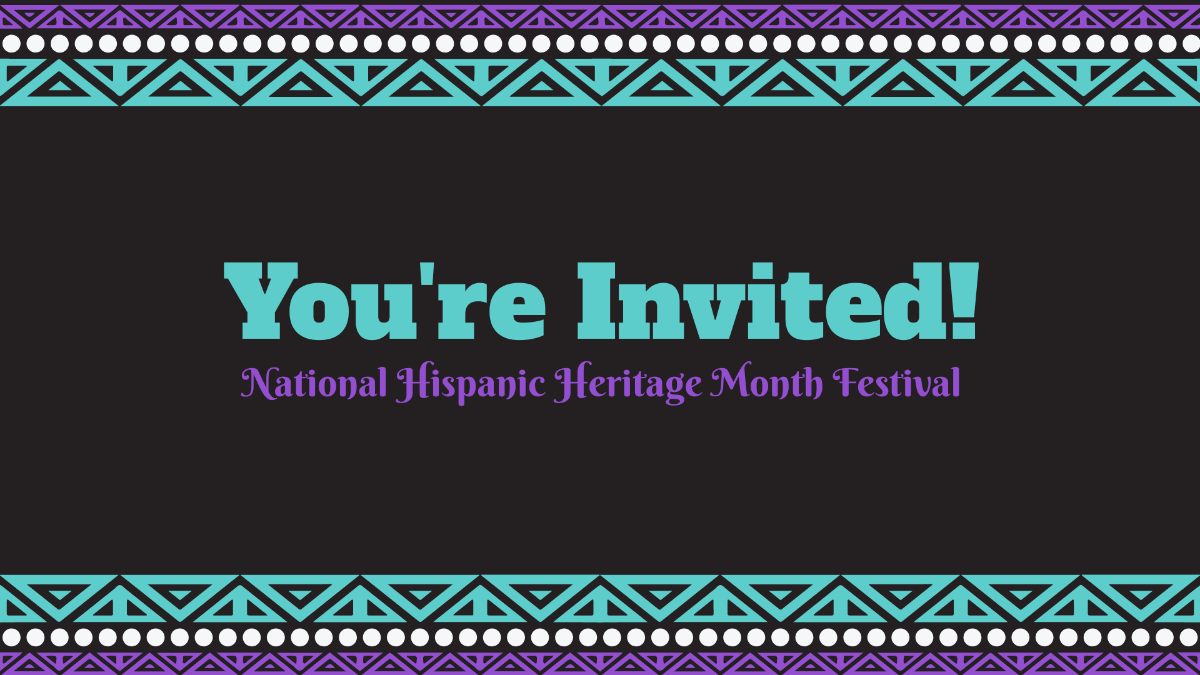 National Hispanic Heritage Month Invitation Background Template