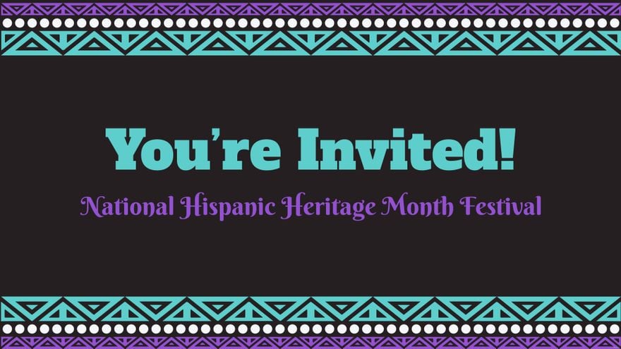 National Hispanic Heritage Month Invitation Background