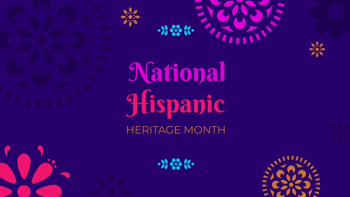 Free National Hispanic Heritage Month Background Template