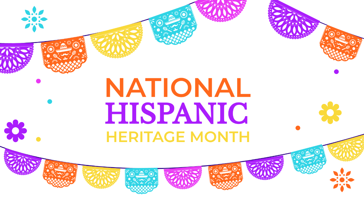 Happy National Hispanic Heritage Month Background Template