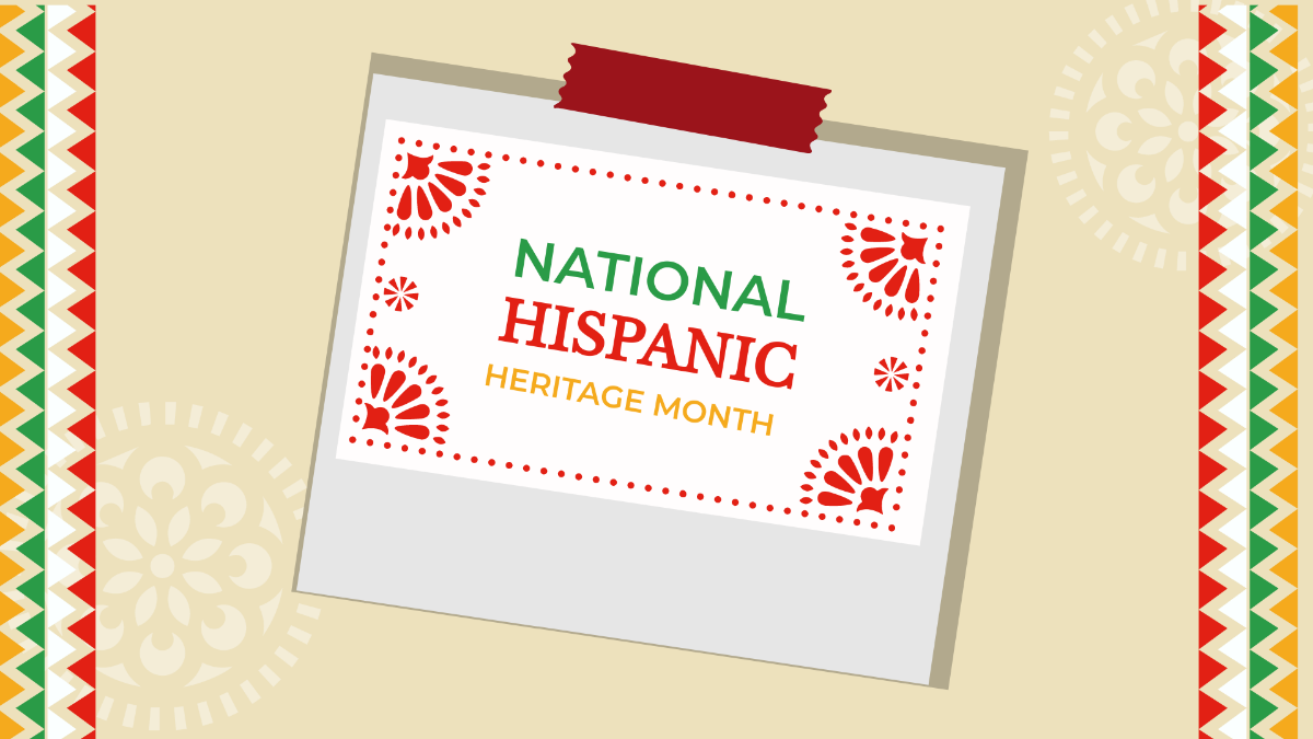 Free National Hispanic Heritage Month Photo Background Template
