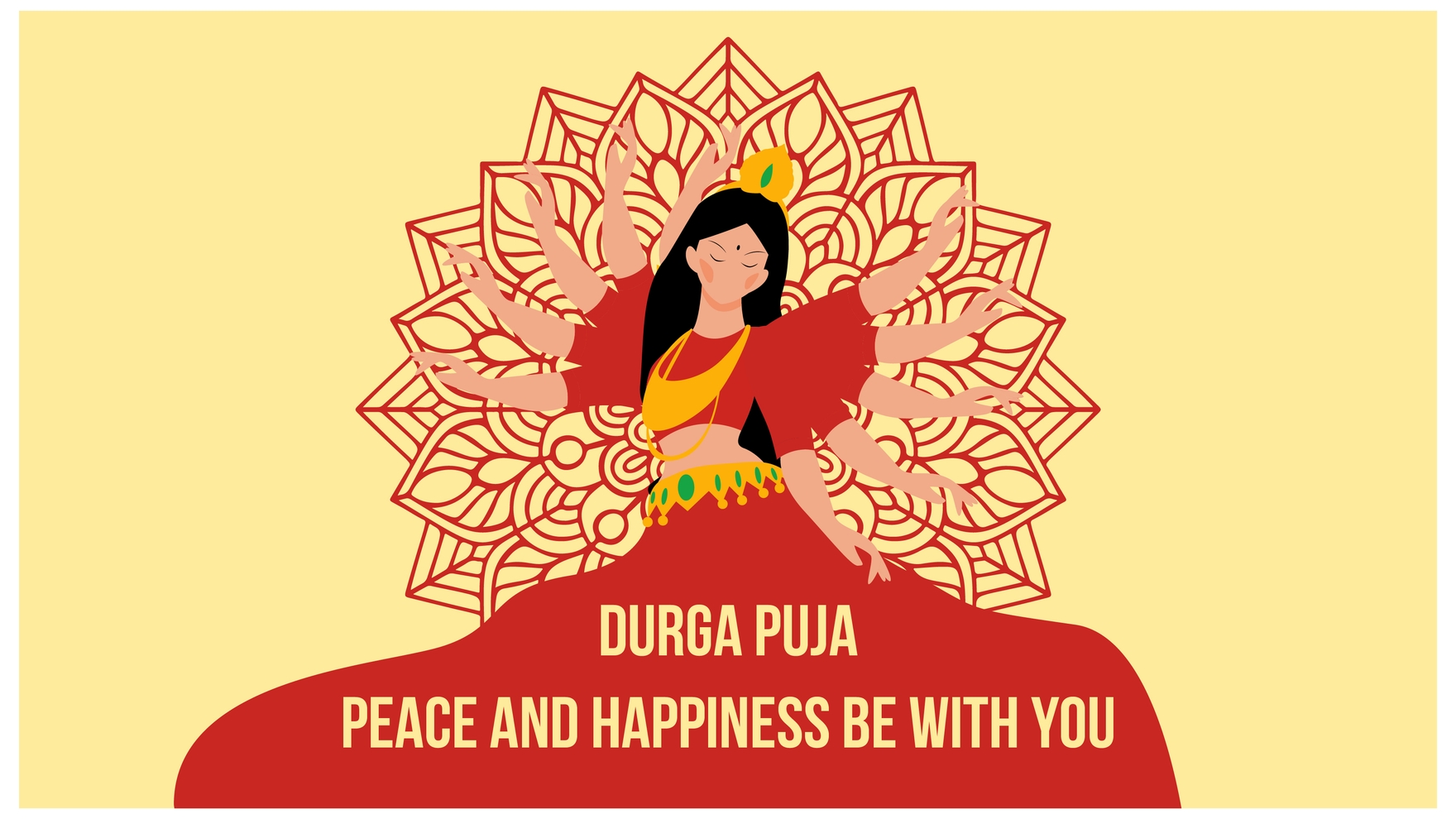 Durga Puja Flyer Background - EPS, Illustrator, JPG, PSD, PNG, PDF, SVG |  