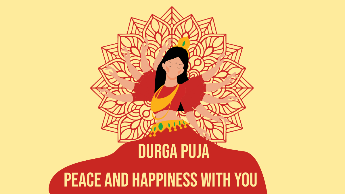 Durga Puja Flyer Background Template
