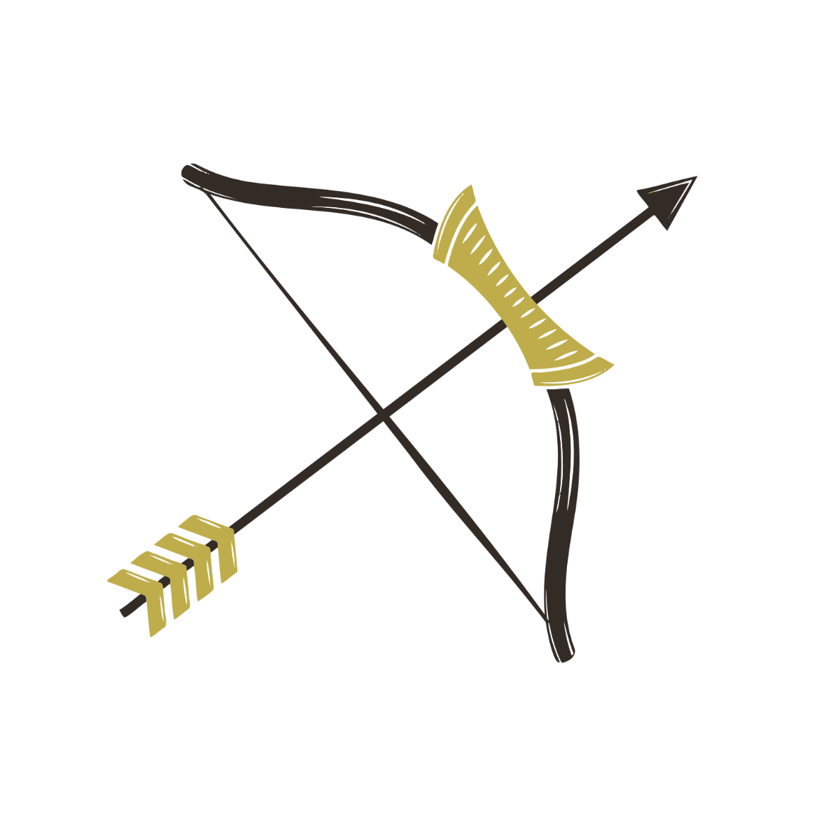 Old Bow And Arrow Clipart Template