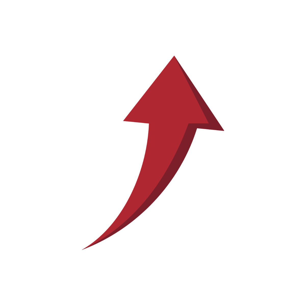 Curved Red Arrow Clipart Template