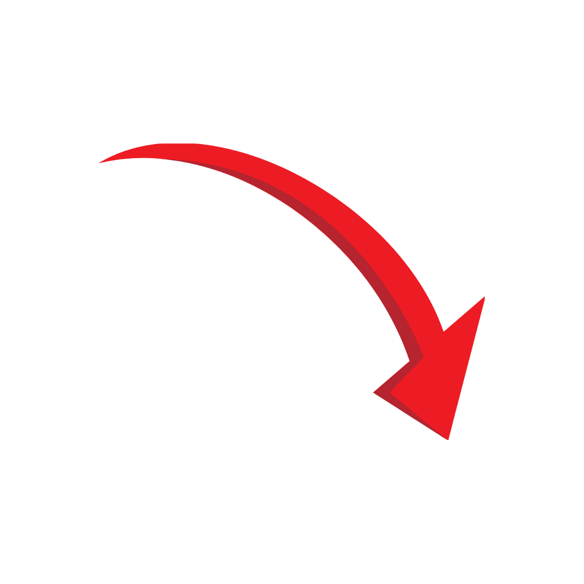 Red Arrow Down Clipart Template