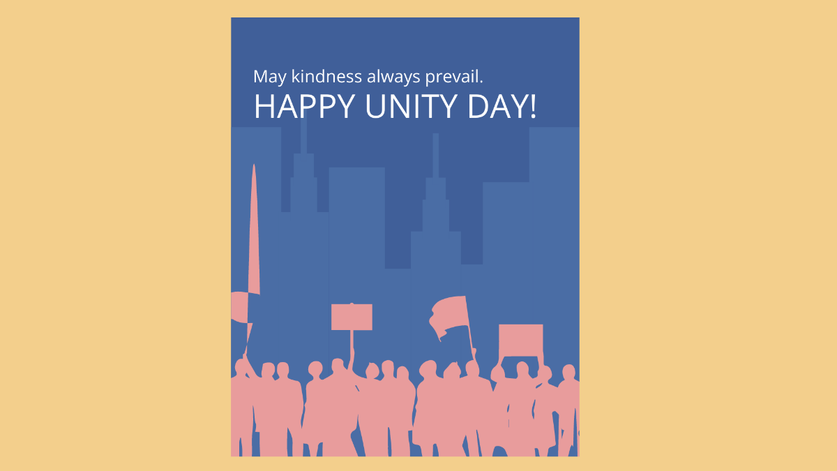 Free Unity Day Greeting Card Background Template