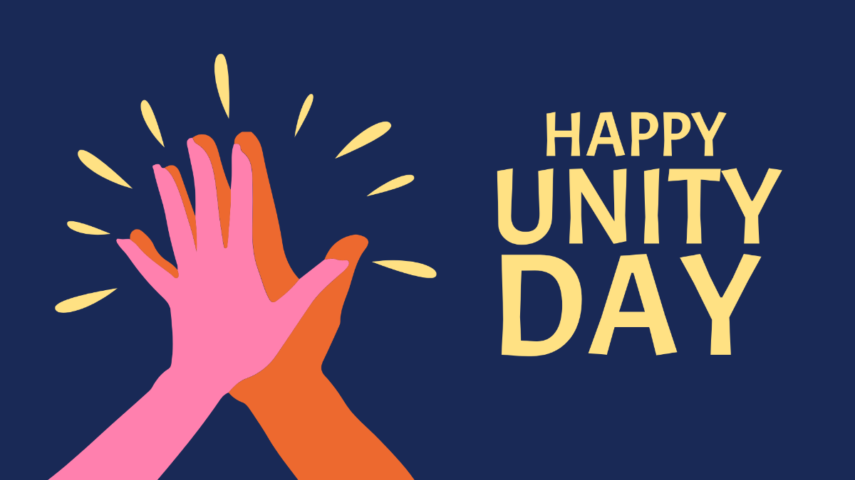 Free Happy Unity Day Background Template