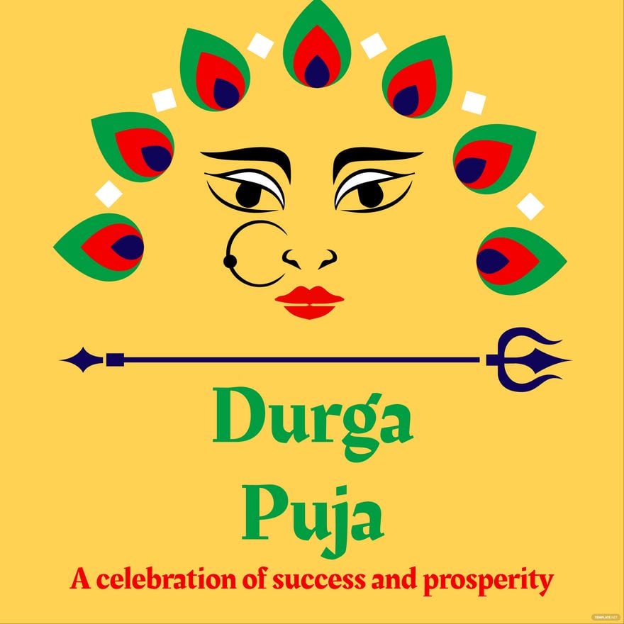 Free Durga Puja Poster Vector in Illustrator, PSD, EPS, SVG, JPG, PNG