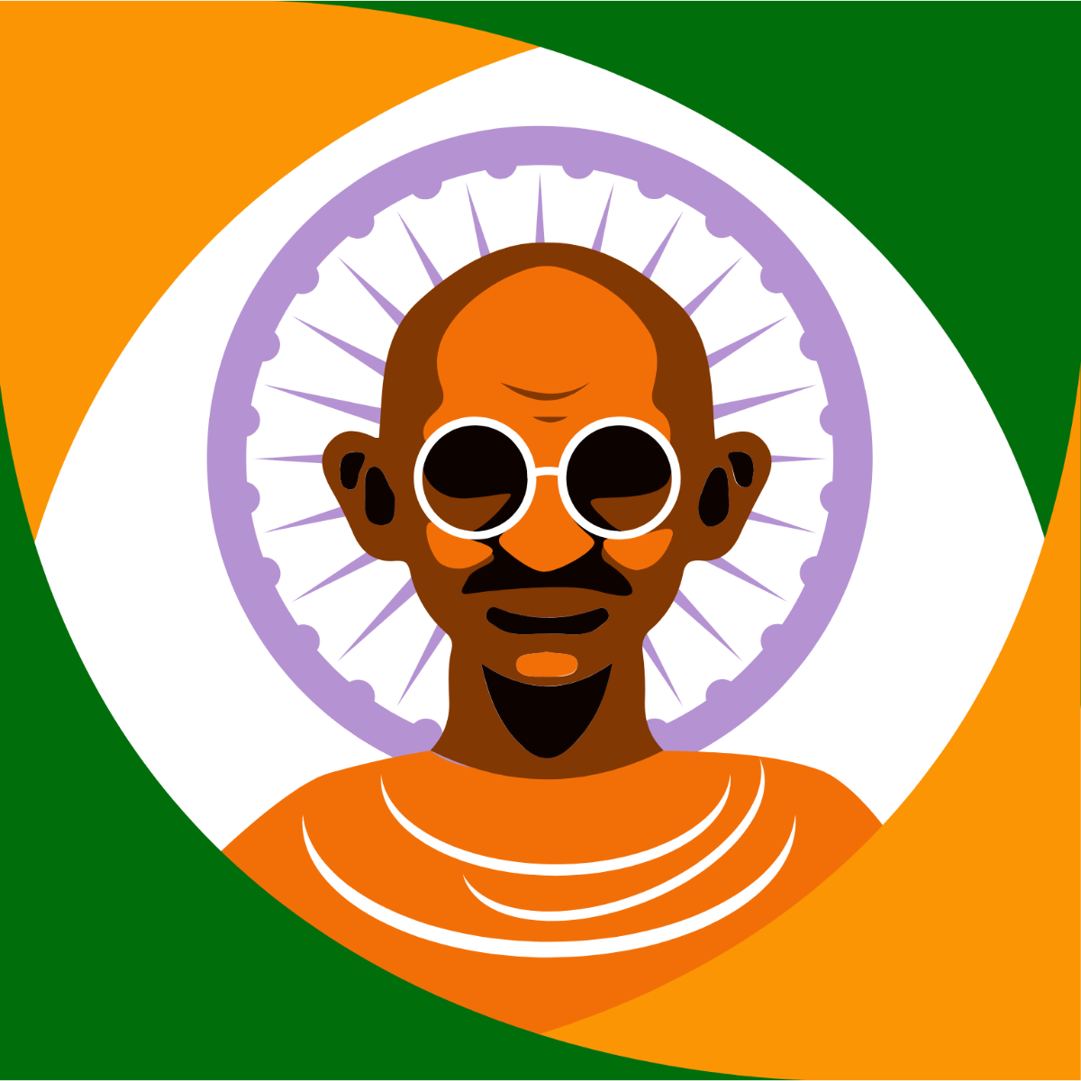 Gandhi Jayanti Illustration Template