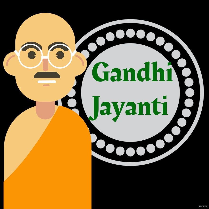 Gandhi Jayanti Clipart Vector in Illustrator, PSD, EPS, SVG, JPG, PNG