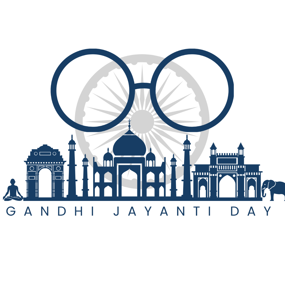 Free Gandhi Jayanti Day Vector Template