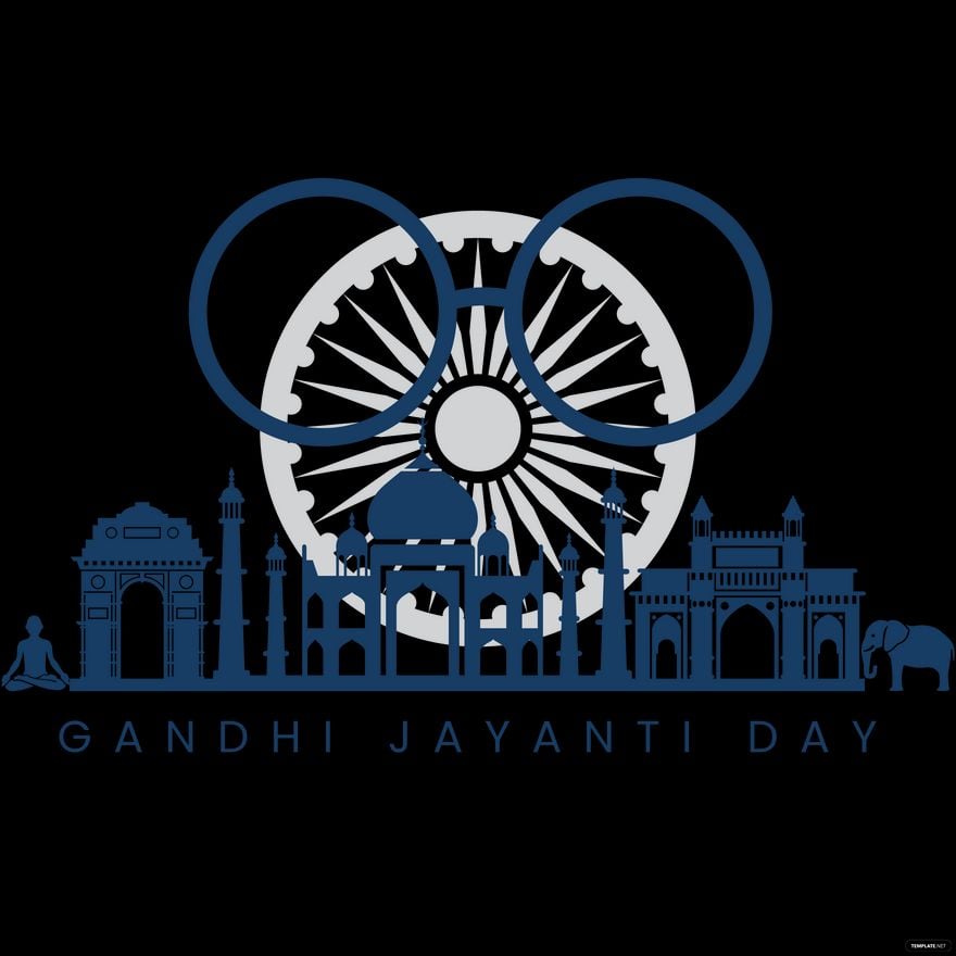 Gandhi Jayanti Day Vector in Illustrator, PSD, EPS, SVG, JPG, PNG