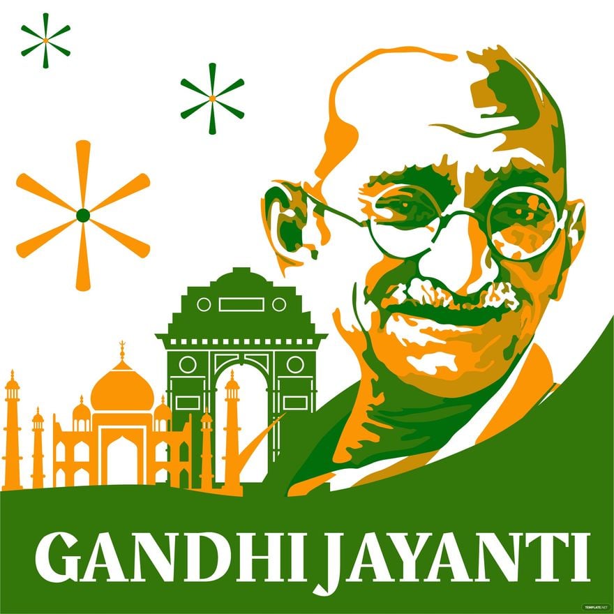 Gandhi Jayanti Celebration Vector