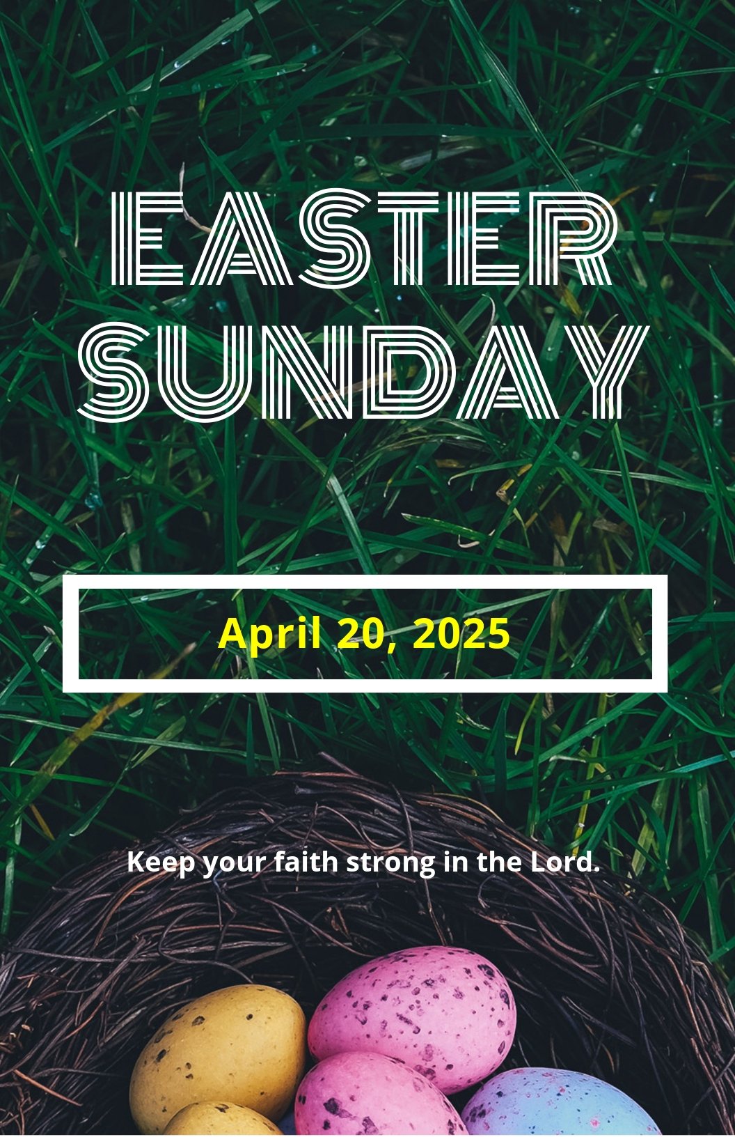 Easter Sunday A4 Poster Template | PSD | Template.net