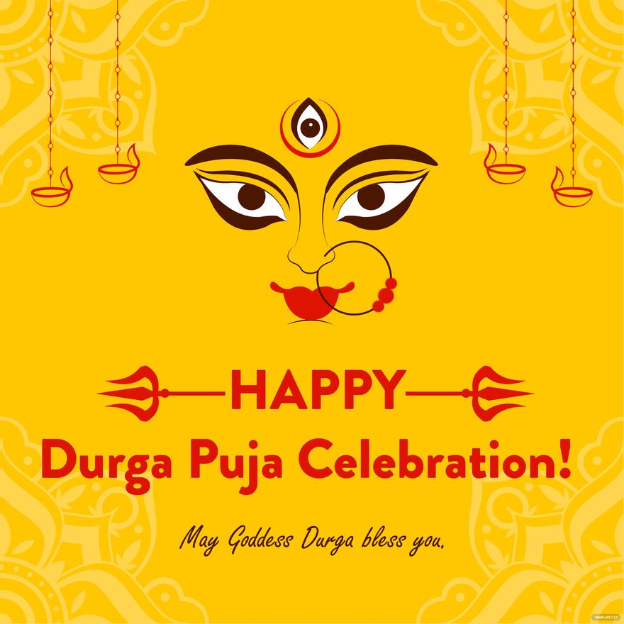 Durga Puja Celebration Greeting Card