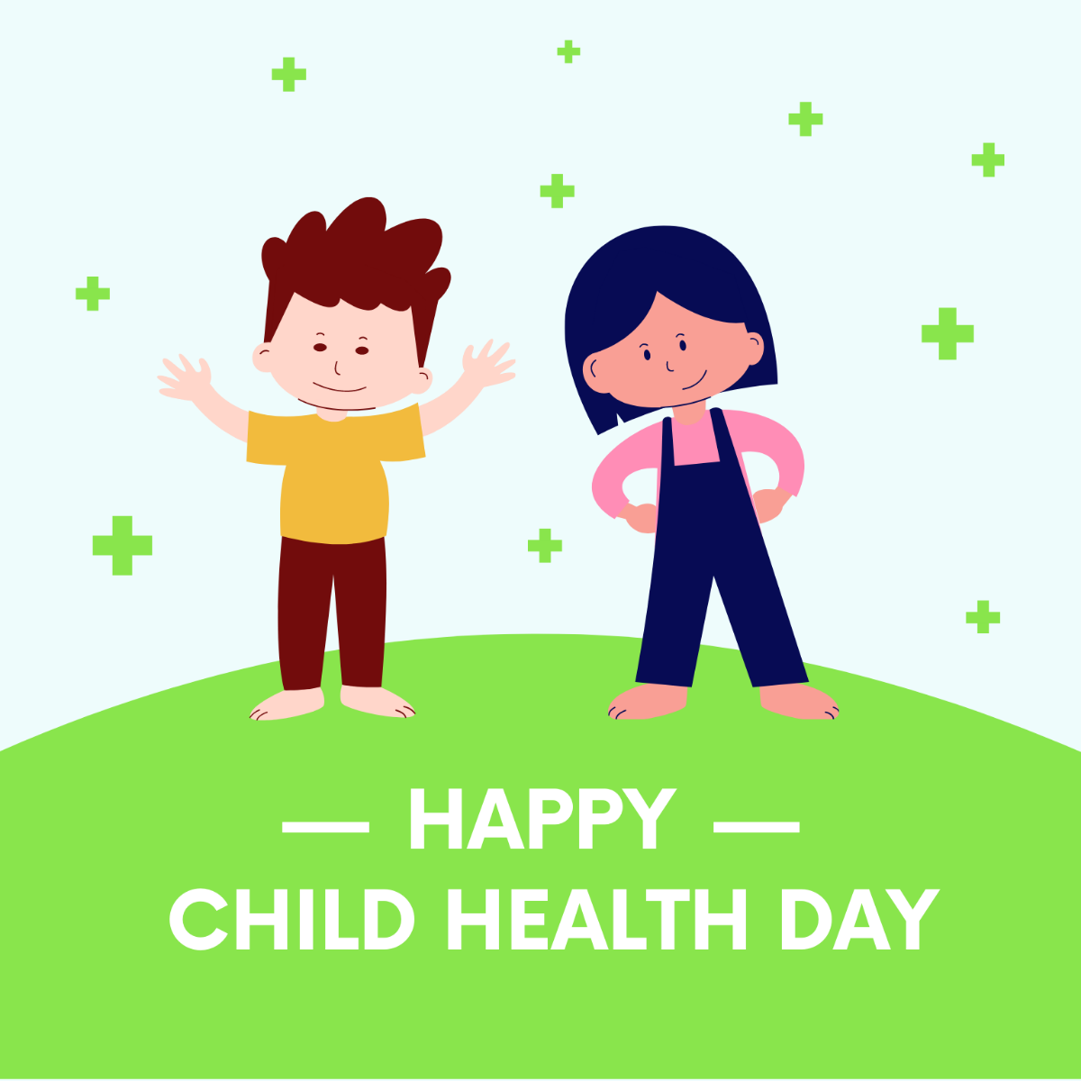 Free Happy Child Health Day Vector Template