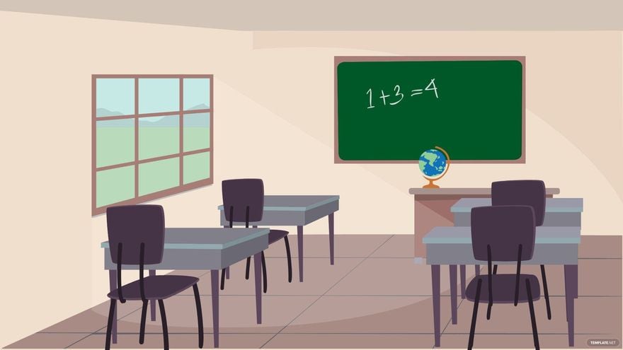 Cartoon School Season Begins Classroom Background  Classroom background  Classroom Cartoon background