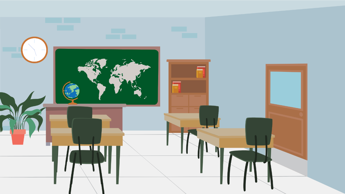 Real Classroom Background Template