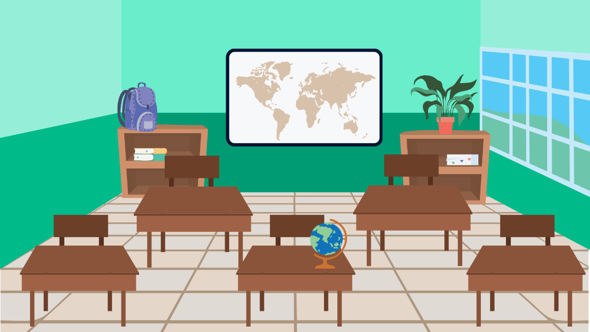 Animated Classroom Background Template
