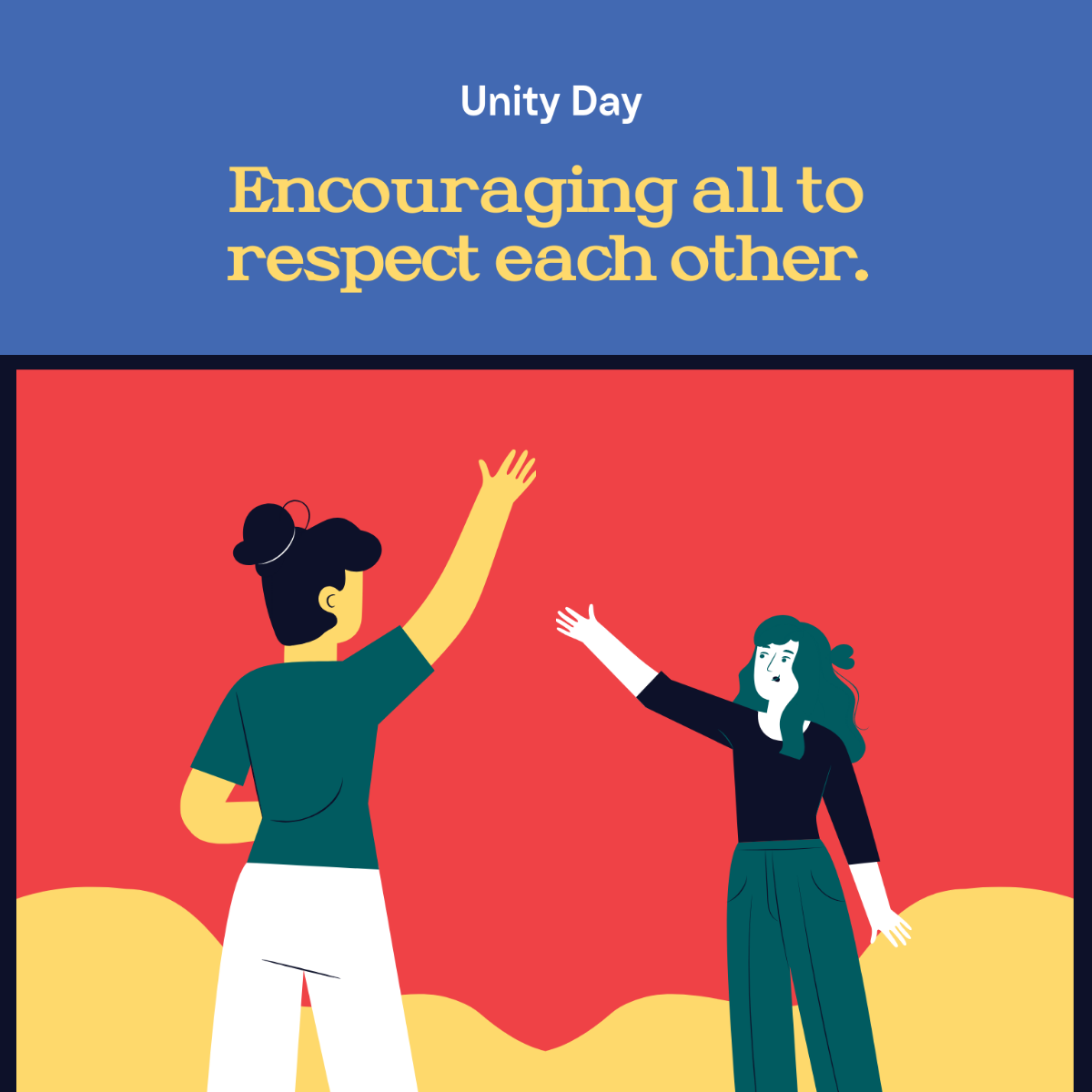 Free Unity Day Poster Vector Template